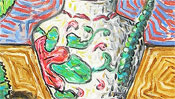 Oilpainting: vase of flowers (Detail 2)