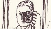 Drawing: mobile phone with photo of a camera (Detail 2)