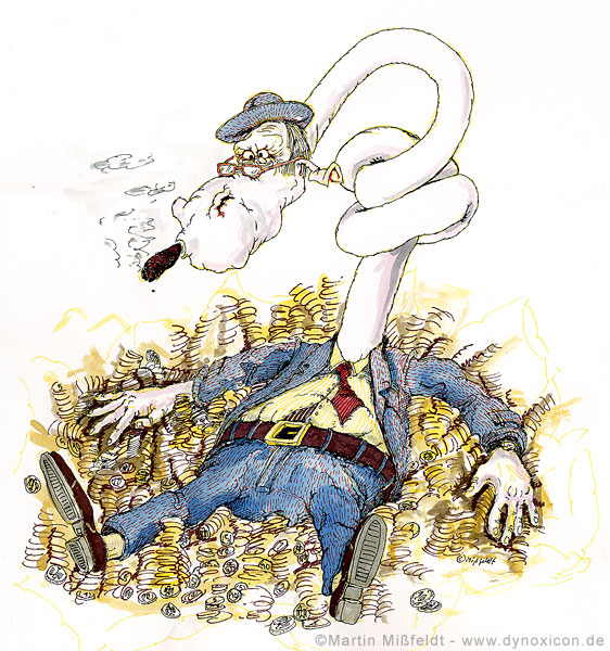 Capitalist with cigar (cartoon)