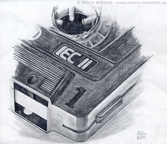 Drawing of a cassette tape