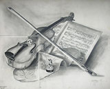 : Still life with violin