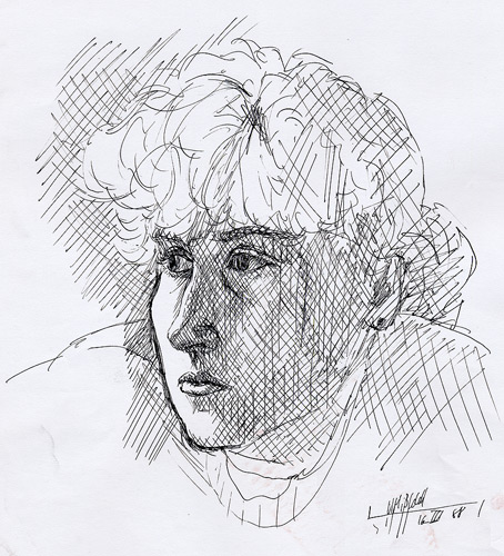 Spring-portrait drawing