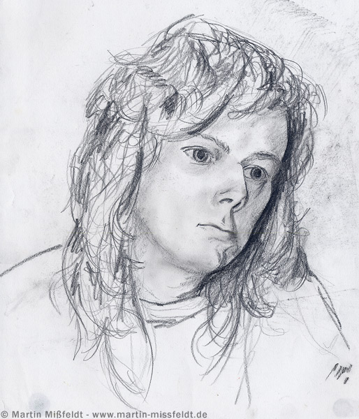 Pencil portrait (Anja)