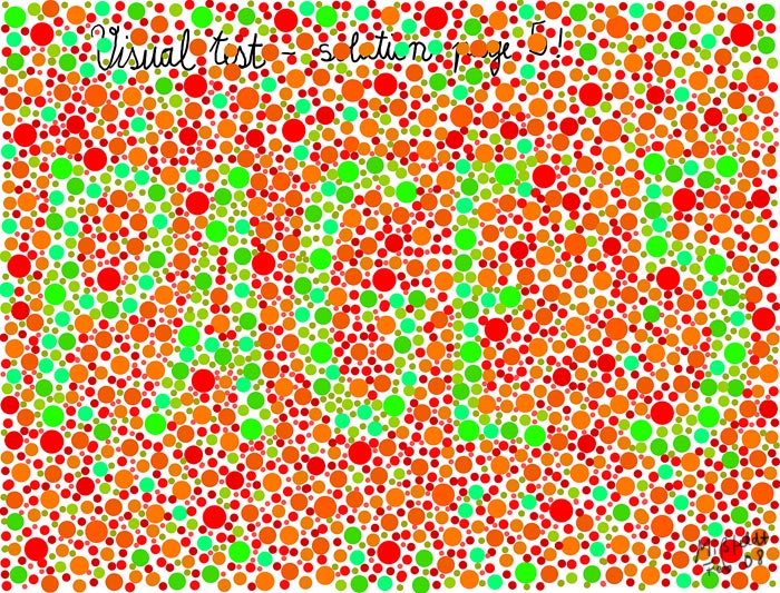 Visual test - color blind