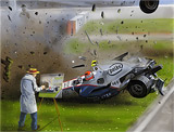 : F1 Crash speed painting - car speedpainting