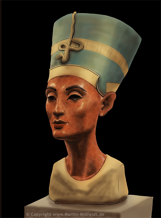 Nefertiti – beautiful queen of eqypt – digital painting