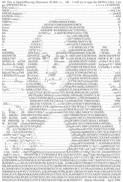 Typing Mona Lisa