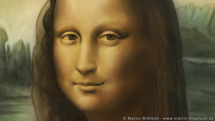 Mona Lisa speed-painting (Detail 1)