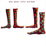 : a pair of red socks
