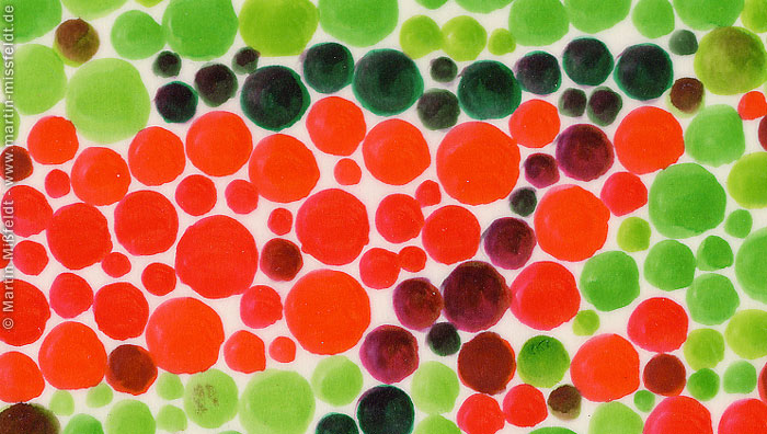 Red and green points