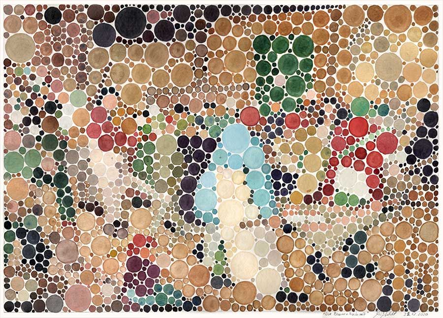 Bauerhochzeit (nach Bruegel) - zeitgenössische Malerei