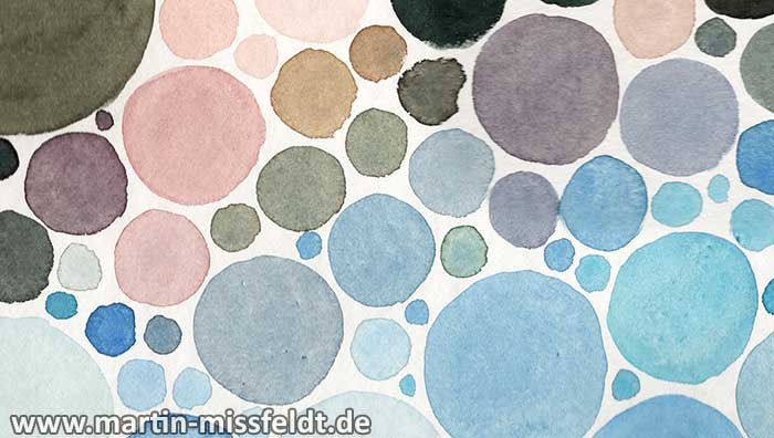 Watercolor painting Bode Valley (Neo-Pointilism) (Detail 1)
