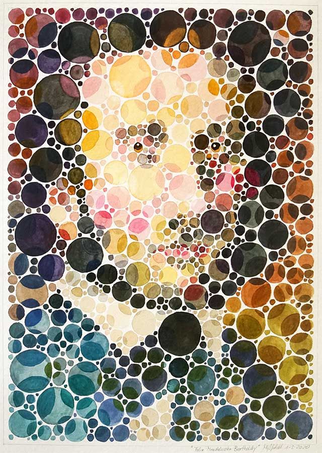 Watercolor-Portrait: Felix Mendelssohn Bartholdy