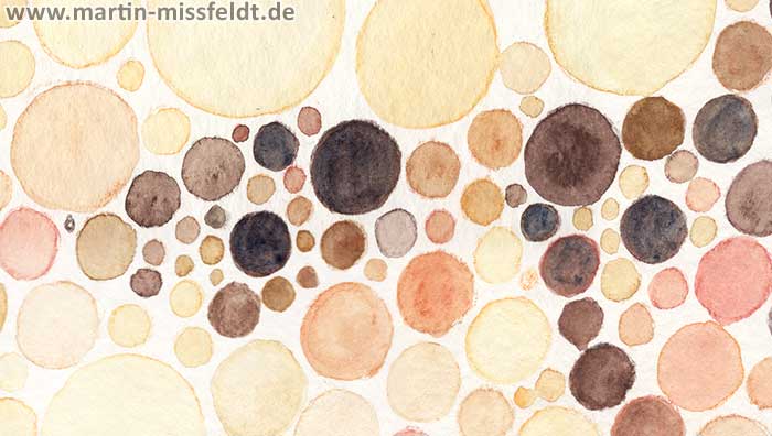 Watercolor portrait: Georges Seurat (Detail 1)