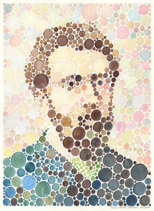 Watercolor portrait: Georges Seurat