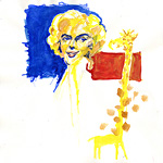 : Marylin shakes funny giraffe