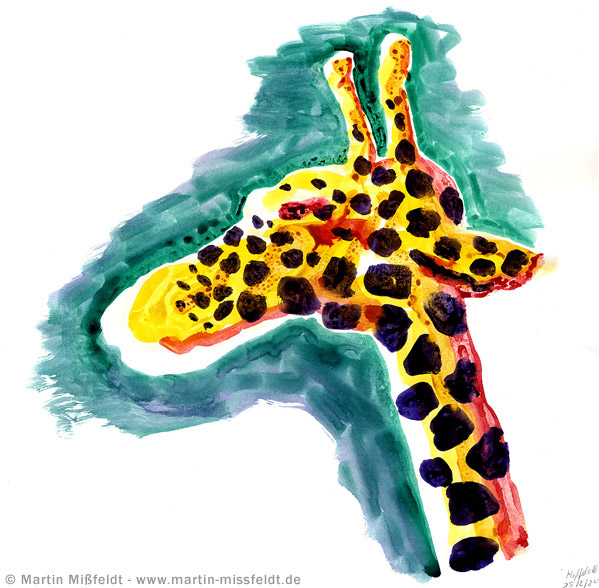 Giraffe head ( watercolor )