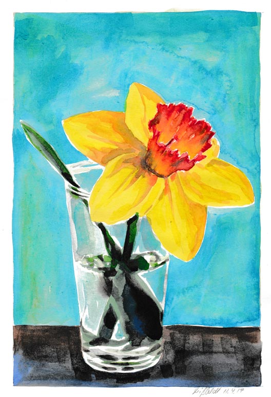 Flowers: narcissus (Watercolor)