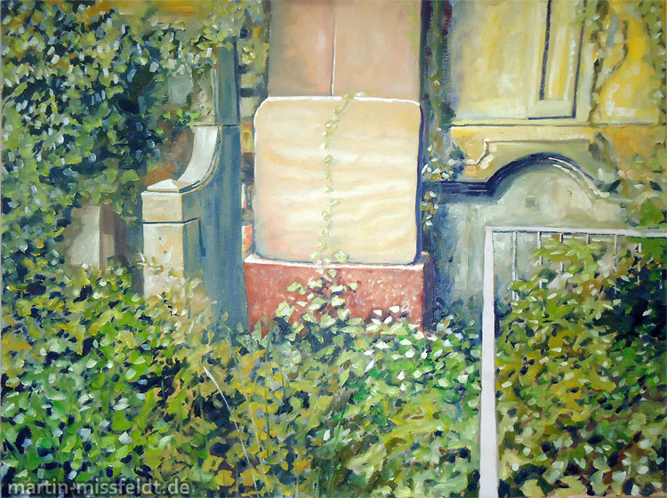 Ölbild: Das Grab des unbekannten Malers