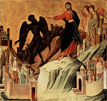 Duccio, The Temptation of Christ