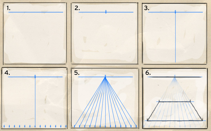 Beginning of a perspective drawing