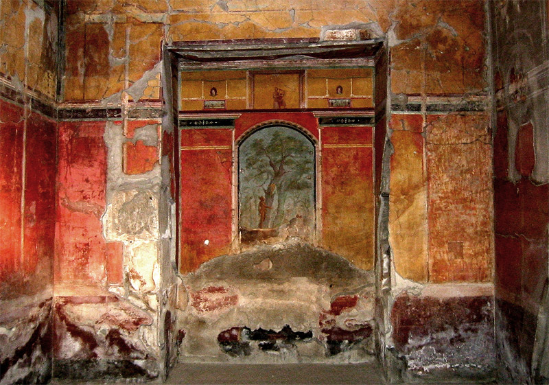 Roman mural painting in the Villa Oplontis