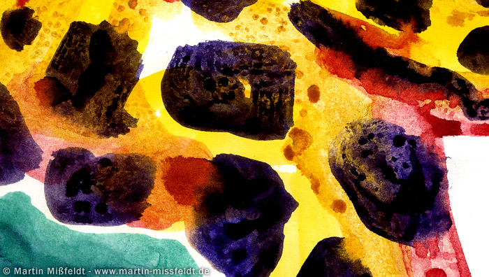 Leuchtende Aquarellfarbe