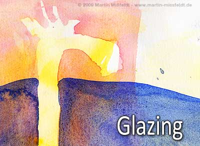 Watercolor glazing Watercolor glazing