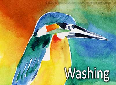 Watercolor washing  (lavering)