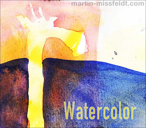 Leuchtende Aquarellfarbe