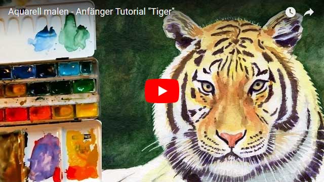 Watercolor painting: Tiger