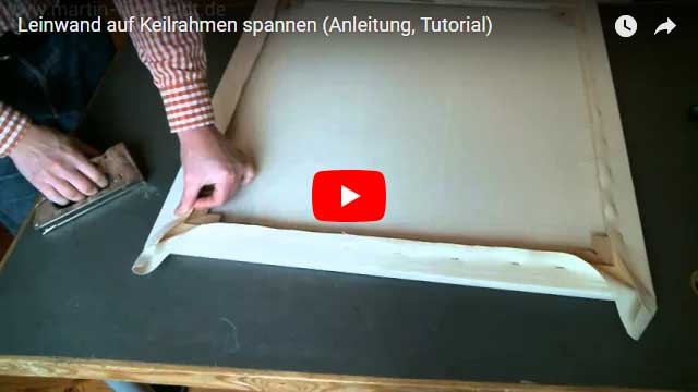 Stretch canvas on stretcher frame